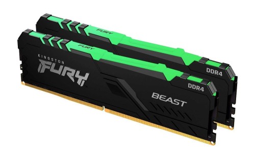 Pamięć DDR4 Kingston Fury Beast RGB 16GB (2x8GB) 3733MHz CL19 1,35V czarna - 1390597