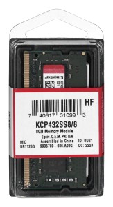 Pamięć SODIMM DDR4 Kingston KCP 8GB (1x8GB) 3200MHz CL22 1,2V single rank non-ECC