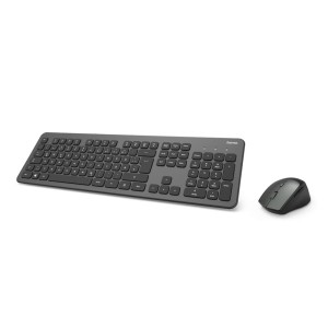 Zestaw bezprzewodowy klawiatura + mysz Hama KMW-700, czarno-szary