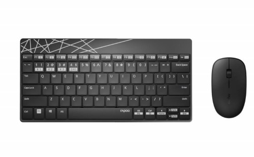 Zestaw bezprzewodowy klawiatura + mysz Rapoo Multi-Mode 8000M UI, czarny - 628723