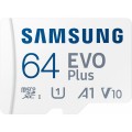 Karta pamięci Samsung EVO Plus microSDXC 64GB (130 MB/s) + adapter - 1278156