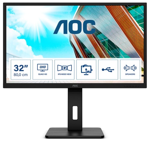 Monitor AOC 31,5" Q32P2CA 2xHDMI DP USB-C głośniki - 1057705