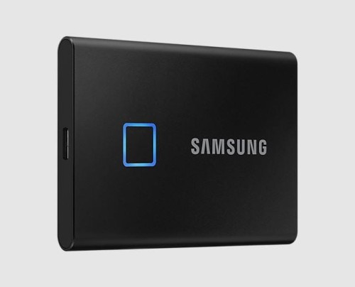 Dysk SSD zewnętrzny USB Samsung SSD T7 1TB Portable Touch (1050/1000 MB/s) USB 3.1 Black - 1392813