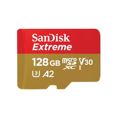 Karta pamięci MicroSDXC SanDisk EXTREME 128GB 190/90 MB/s A2 C10 V30 UHS-I U3 - 1064356