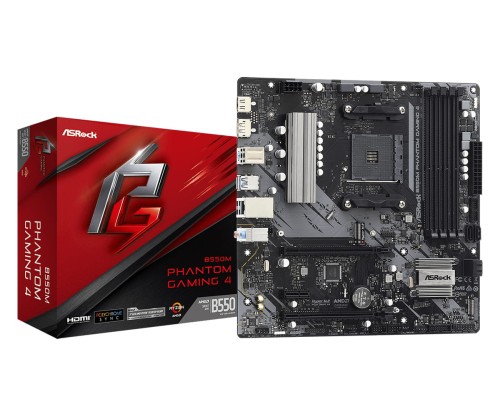 Płyta ASRock B550M Phantom Gaming 4 /AMD B550/DDR4/SATA3/M.2/USB3.0/PCIe4.0/AM4/mATX - 1069821