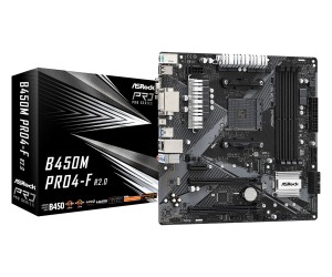Płyta ASRock B450M Pro4-F R2.0 /AMD B450/DDR4/SATA3/M.2/USB3.0/PCIe3.0/AM4/mATX