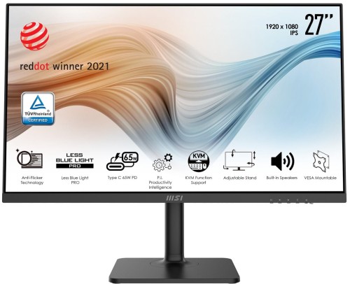 Monitor MSI 27"  Modern MD272P HDMI DP USB-C czarny - 1175752