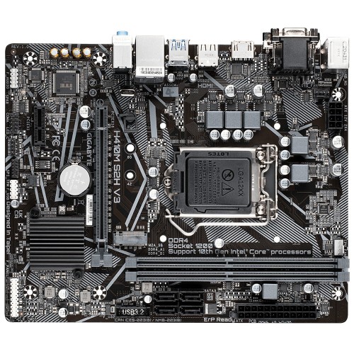 Płyta Gigabyte H410M S2H V3 (rev. 1.0) /H410/DDR4/SATA3/M.2/USB3.0/PCIe3.0/s.1200/mATX - 1069257