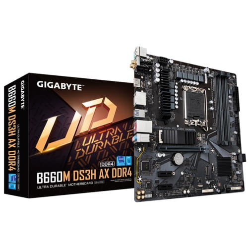 Płyta Gigabyte B660M DS3H AX DDR4 (rev. 1.0)/B660/DDR4/SATA3/M.2/USB3.1/PCIe4.0/s.1700/uATX - 1315391