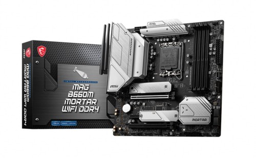 Płyta MSI MAG B660M MORTAR WIFI DDR4 /B660/DDR4/SATA3/M.2/USB3.2/WiFi/BT/PCIe4.0/s.1700/mATX - 1165682
