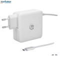Zasilacz sieciowy Manhattan Power Delivery 230V USB-C, 60W USB-A 5V, biały - 966719