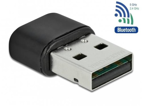 Karta sieciowa bezprzewodowa Delock USB AC-433 Dual Band 2.4/5GHz wewnętrzne anteny z Bluetooth 4.2 - 1395174