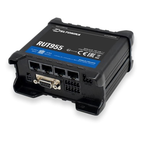 Router 4G LTE Teltonika RUT955, WiFi 802.11b/g/n, 2x SIM, 4x LAN/WAN 10/100 Mbps, GPS - 1041620