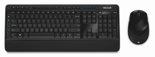 Zestaw klawiatura + mysz membranowa Microsoft Wireless Desktop 3050 with AES PP3-00023 (USB; (EN); kolor czarny; BlueTrack) - 953805