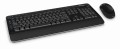 Zestaw klawiatura + mysz membranowa Microsoft Wireless Desktop 3050 with AES PP3-00023 (USB; (EN); kolor czarny; BlueTrack) - 953806