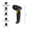 Czytnik kodów kreskowych Qoltec laserowy 1D z podstawką | USB - 1396036