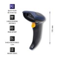 Czytnik kodów kreskowych Qoltec Laserowy 1D| 2D | USB - 1132332