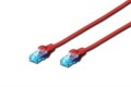 Patchcord DIGITUS UTP kat. 5e 0,5m PVC czerwony - 1221204