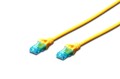 Patchcord DIGITUS UTP kat. 5e 1m PVC żółty - 1396268