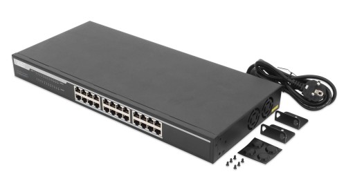 Switch niezarządzalny DIGITUS 19" Rack Gigabit 24x10/100/1000Mbps - 1396281