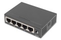 Switch niezarządzalny DIGITUS 5-portowy Gigabit Ethernet 10/100/1000 Mini Metal Box - 1396294