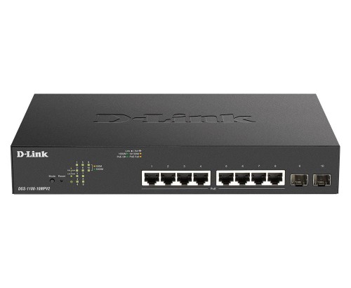 Switch zarządzalny D-Link DGS-1100-10MPV2 8x1000PoE 2xSFP Mbps Gigabit - 857944