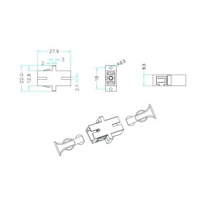 Adapter światłowodowy EFB-Elektronik 53302.31 SC Simplex/SC Simplex Singlemode