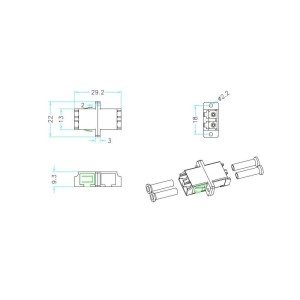 Adapter światłowodowy EFB-Elektronik 53350.31 LC Duplex/LC Dumplex Singlemode