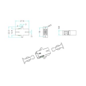 Adapter światłowodowy EFB-Elektronik 53302.33 SC Simpex/SC Simplex Singlemode