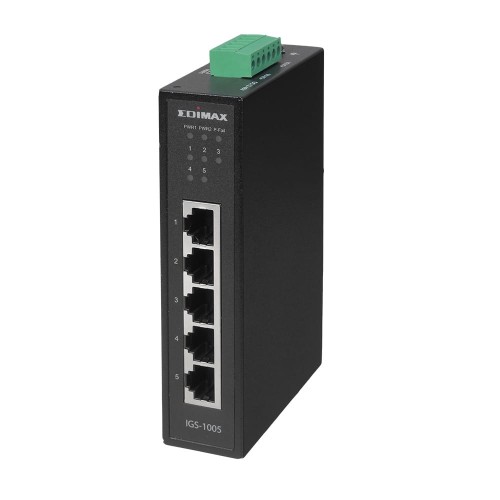 Switch niezarządzalny Edimax IGS-1005 5x10/100/1000 przemysłowy DIN Rail - 1043493