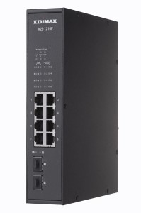 Switch niezarządzalny Edimax IGS-1210P 8x10/100/1000 PoE+ 2xSFP przemysłowy DIN Rail