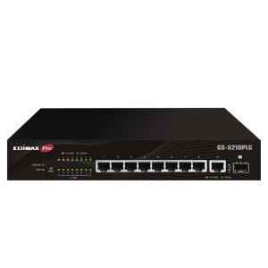 Switch zarządzalny Edimax GS-5210PLG 10-port gigabit PoE+ Web Smart z 1x Gigabit Combo SFP