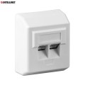 Gniazdo natynkowe Intellinet Cat.5e 2xRJ45 STP, białe - 693846