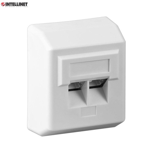 Gniazdo natynkowe Intellinet Cat.5e 2xRJ45 STP, białe - 693846