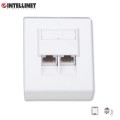 Gniazdo natynkowe Intellinet Cat.6 2xRJ45 UTP, białe - 693910