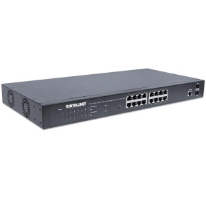 Switch zarządzalny Intellinet 16x 10/100/1000 Mbps PoE+ 220W + 2x SFP VLAN