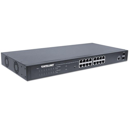 Switch zarządzalny Intellinet 16x 10/100/1000 Mbps PoE+ 220W + 2x SFP VLAN - 1397902