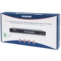 Switch zarządzalny Intellinet 16x 10/100/1000 Mbps PoE+ 220W + 2x SFP VLAN - 1397905