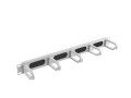 Organizer kabli Lanberg AK-1203-S 19" 1U z 5 uchwytami panel szczotkowany - typ B szary - 694391