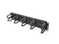 Organizer kabli Lanberg AK-1204-B 19" 2U z 5 uchwytami panel szczotkowany - typ B czarny - 795726