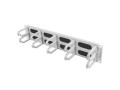 Organizer kabli Lanberg AK-1204-S 19" 2U z 5 uchwytami panel szczotkowany - typ B szary - 1397964