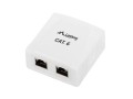 Gniazdo natynkowe Lanberg OS6-0002-W kat.6 ekranowane 2X RJ45 - 694496