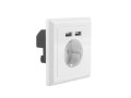 Gniazdo podtynkowe Lanberg 230V pojedyncze + 2x USB 2.1 A schuko - 740093