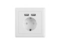 Gniazdo podtynkowe Lanberg 230V pojedyncze + 2x USB 2.1 A schuko - 740096