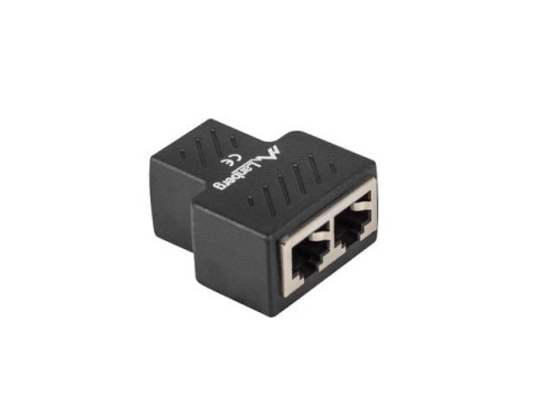 Adapter Lanberg złączka sieciowa spliter RJ-45 - RJ-45 X2 ekranowany - 694507