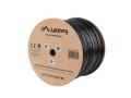 Kabel FTP Lanberg kat. 5e 305m drut Outdoor CU czarny - 740447