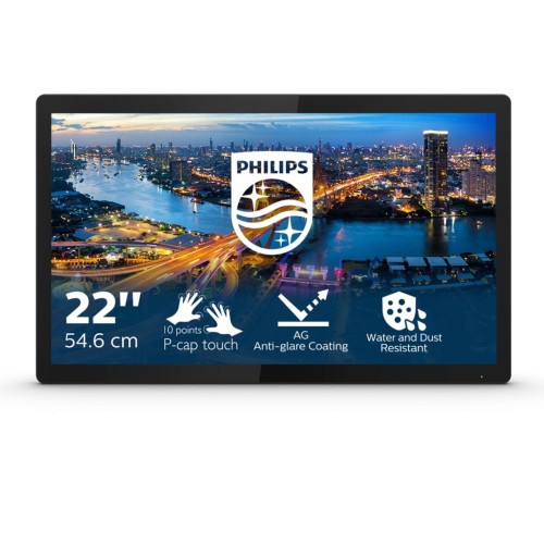 Monitor Philips 21,5" 222B1TFL/00 Touch VGA DVI HDMI DP 3xUSB MiniUSB - 1319527