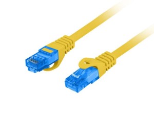 Patchcord Lanberg S/FTP kat.6A 1,5m LSZH CCA fluke passed żółty