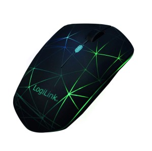 Mysz bezprzewodowa LogiLink ID0172 optyczna BT, 1600 dpi czarno-zielona