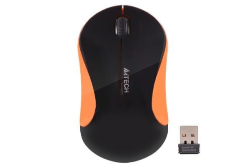 Mysz bezprzewodowa A4Tech V-TRACK G3-270N-1 Black+Orange WRLS - 783679